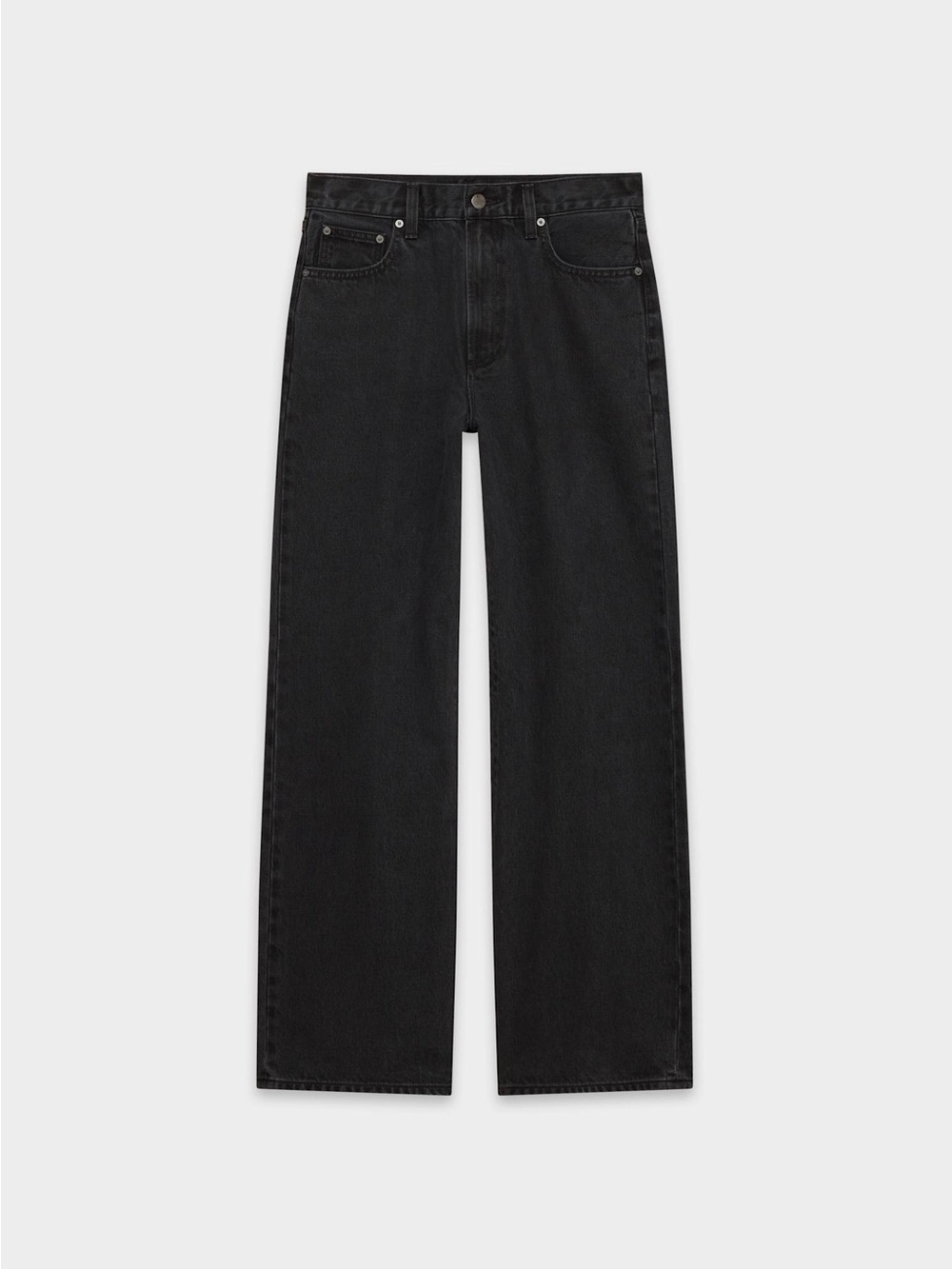 Aritzia Denim Forum The Farrah Hi-Rise Wide Jean in Black
